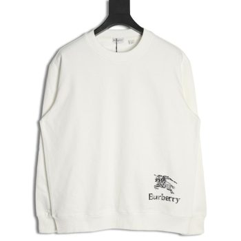 Burberry hem embroidered war horse crew neck sweatshirt
