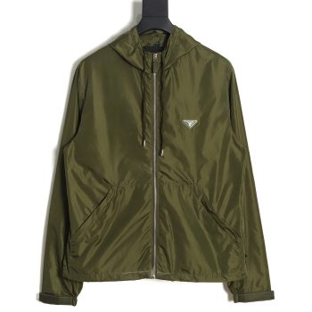 PRADA PRD 23SS nylon triangle logo hooded light jacket jacket