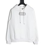 Dior embroidered silver logo hoodie