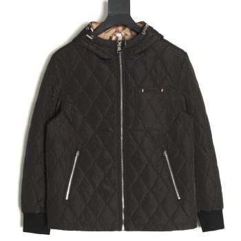 Burberry double-zip thin cotton hooded jacket