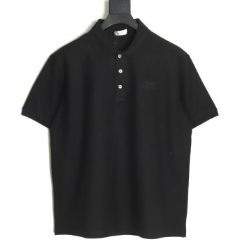Dior square embroidery short sleeve polo shirt TSK3