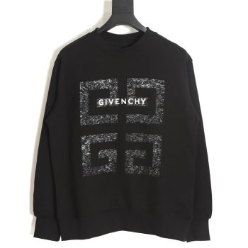 Givenchy 23FW fuzzy print crewneck sweatshirt