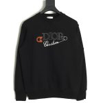 Dior safety pin embroidered crew neck sweatshirt
