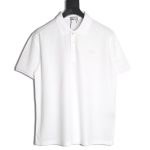 Dior square embroidery short sleeve polo shirt