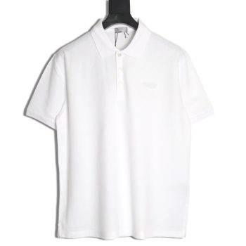 Dior square embroidery short sleeve polo shirt