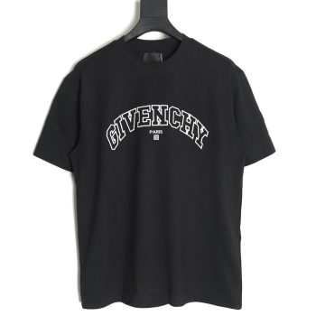Givenchy hollow arc letter embroidered short-sleeved T-shirt TSK1