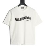Balenciaga Twisted Letters Short Sleeve T-Shirt