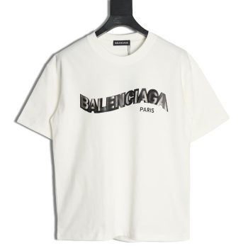 Balenciaga Twisted Letters Short Sleeve T-Shirt