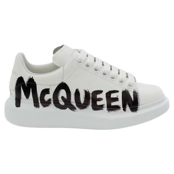 Alexander McQueen Oversized Graffiti White Black