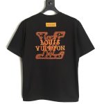 Louis Vuitton large logo lettering rope embroidery short-sleeved T-shirt TSK1