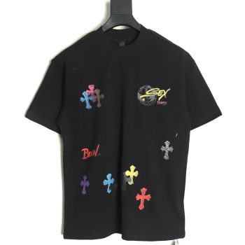 Chrome Hearts Painted Cross Short Sleeve T-Shirt