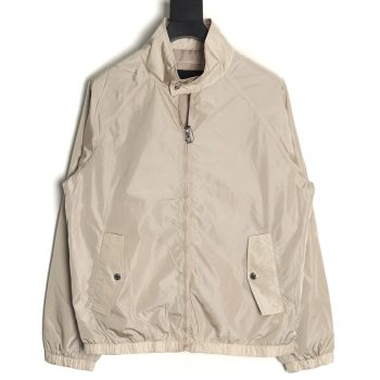 Prada back triangle logo light jacket