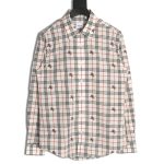 Burberry all over print war horse plaid long sleeve shirt