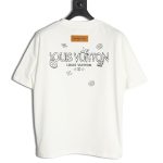 Louis Vuitton four-leaf clover and back logo print short-sleeved T-shirt