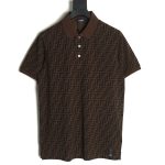 Fendi Double F full print short-sleeved POLO shirt