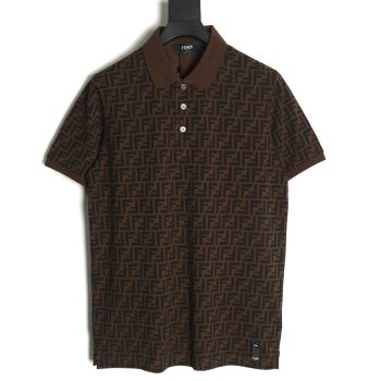Fendi Double F full print short-sleeved POLO shirt