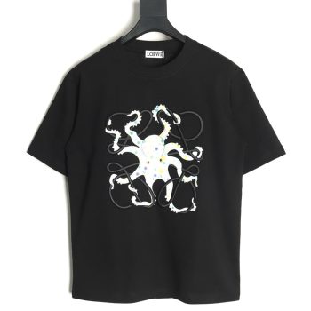 Loewe Octopus print and Anagram embroidered short-sleeved T-shirt TSK1