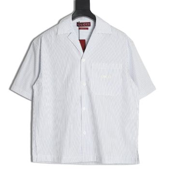 Prada Red Stripe Triangle Half Zip Short Sleeve POLO Shirt