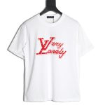 Louis Vuitton Pearl Slogan Print Short Sleeves