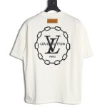 Louis Vuitton Back Chain Circle Print Short Sleeve T-Shirt