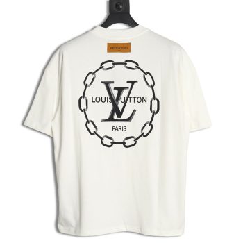 Louis Vuitton Back Chain Circle Print Short Sleeve T-Shirt