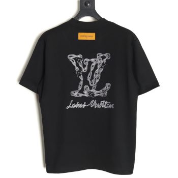 Louis Vuitton Cursive Chain Embroidered T-shirt TSK1