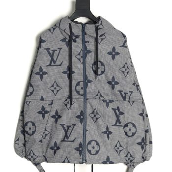 Louis Vuitton monogram full print trench coat zipper jacket