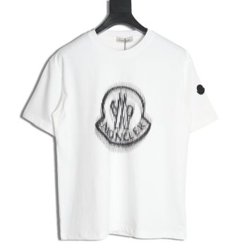 Moncler pixel blurred logo print short sleeves