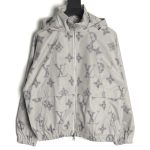 Louis Vuitton monogram full print trench coat zip up jacket