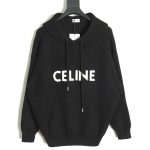Celine felt lettering hooded sweater TSK1