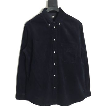 Fendi blue corduroy shirt jacket