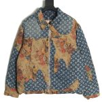 Louis Vuitton Vintage Rose Floral Patch Denim Jacket