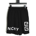 Givenchy four grid embroidery logo shorts
