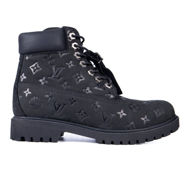 Louis Vuitton x Timberland co-branded Martin boots black