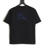 Burberry Back Hollow Out Applique War Horse Short Sleeve T-Shirt TSK1