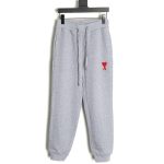 Ami classic heart embroidered trousers TSK1