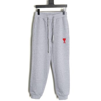 Ami classic heart embroidered trousers TSK1