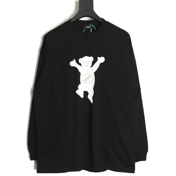 We11 Done Double-sided cute bear print long sleeves TSK1