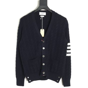 Thom Browne four-strip cable cardigan TSK2