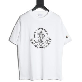 Moncler overlapping logo print short sleeves