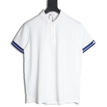 Burberry Warhorse cuff print short sleeve polo shirt