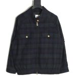 Miu Miu Green Check Wool Plaid Jacket