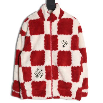 Louis vuitton & nigo checkerboard sherpa jacket