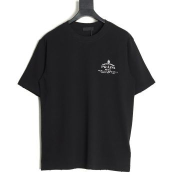 Prada chest lettering logo short sleeves tsk1