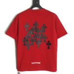 Chrome Hearts leather logo short-sleeved T-shirt