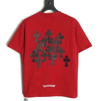 Chrome Hearts leather logo short-sleeved T-shirt
