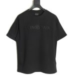 Balenciaga obscure lock letter embroidered short-sleeved T-shirt TSK1