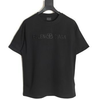 Balenciaga obscure lock letter embroidered short-sleeved T-shirt TSK1
