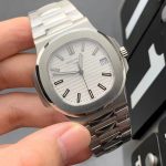 Patek Philippe - Nautilus Jumbo 5711 SS/SS White/Stk PPF V4 Asia 324