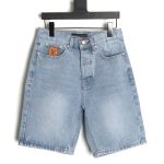 Louis Vuitton Embroidered Pocket Denim Shorts